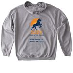 Year of the Horse&nbsp;, a Sport Grey Gildan Softstyle Pullover Hoodie (back-view)