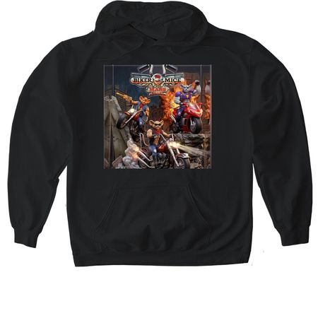 SNES Biker Mice from Mars T-Shirt, a Black Gildan Softstyle Pullover Hoodie