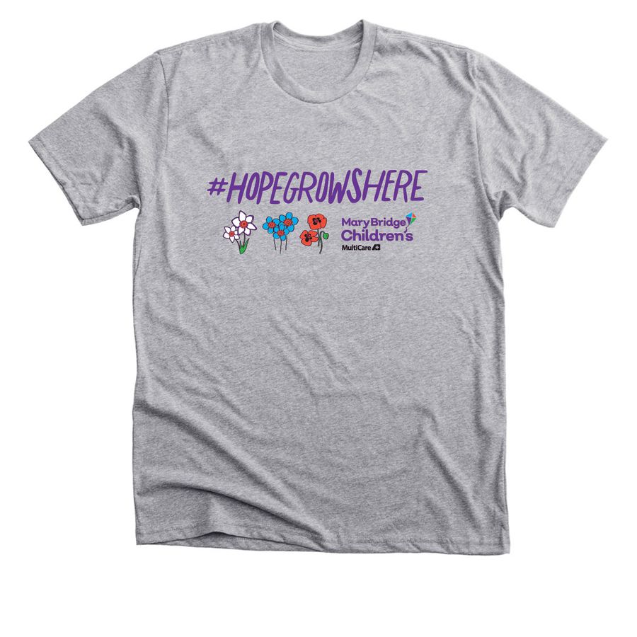#Hope Grows Here, a Athletic Heather Premium Unisex Tee