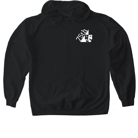 TAP 75th Anniversary Shirts, a Black Gildan Softstyle Pullover Hoodie
