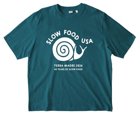 Terra Madre 2026 SFUSA T-shirt, a Stargazer Stanley/Stella Unisex Freestyler Heavyweight Tee