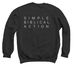 Simple. Biblical. Action., a Black Crewneck Sweatshirt (back-view)