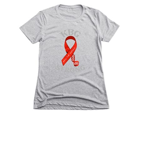 KBG Strong, a Dark Heather Grey Women's Slim Fit Tee