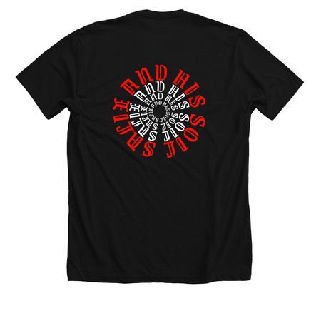 J0Y, a Solid Black Blend Premium Unisex Tee (back-view)