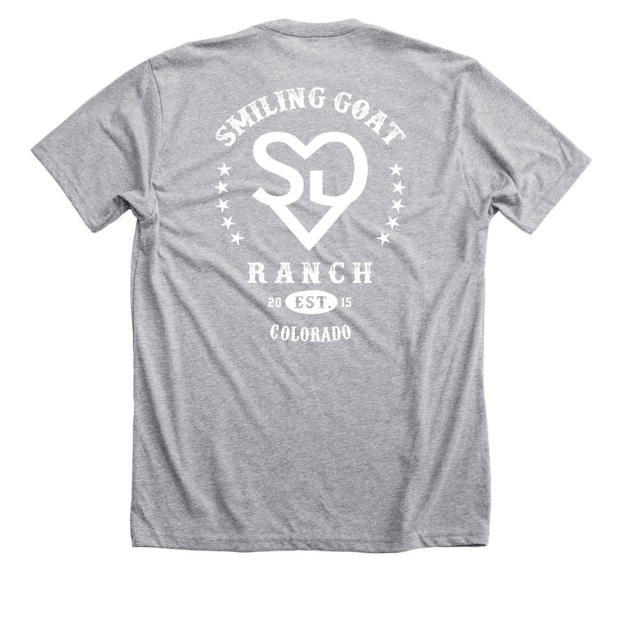 Gates, a Athletic Heather Premium Unisex Tee (back-view)