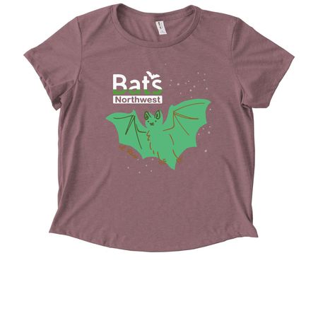 Little Brown Bat, a Vintage Rose Allmade Eco Triblend Women?s Scoop Neck Tee