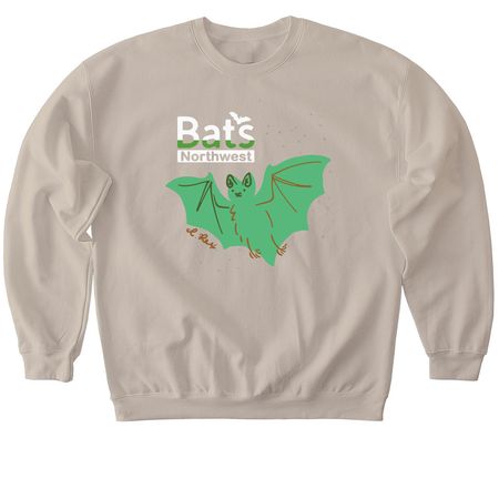 Little Brown Bat, a Sand Softstyle Crewneck Sweatshirt