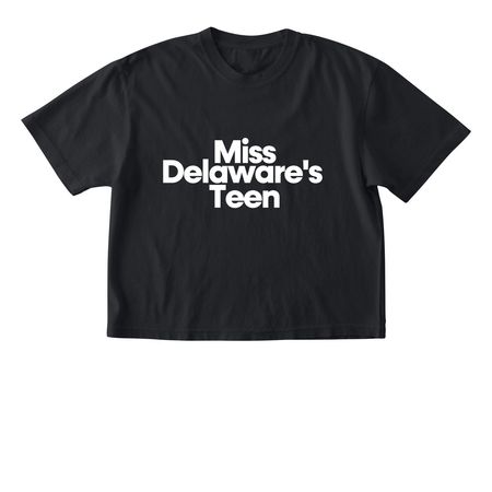 Miss DE's Teen Stacked, a Black Comfort Colors Boxy Tee