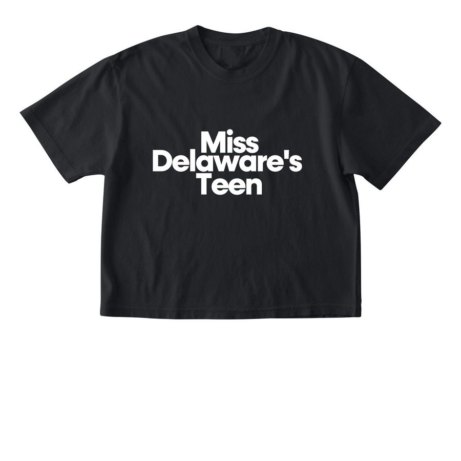 Miss DE's Teen Stacked, a Black Comfort Colors Boxy Tee