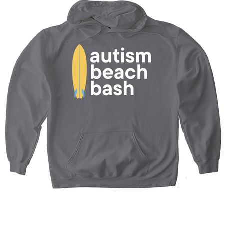 Autism Beach Bash Tees & Sweats, a Charcoal Gildan Softstyle Pullover Hoodie