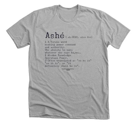Ashe (Grey and White), a Athletic Heather Premium Unisex Tee