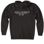 Hoot Rangewear, a Black Heavyweight Zip Up Hoodie (back-view)