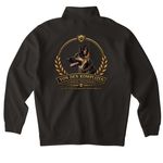 Forever Loyal ?, a Black Midweight Quarter Zip Pullover (back-view)