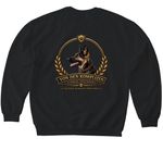 Forever Loyal ?, a Black Softstyle Crewneck Sweatshirt (back-view)