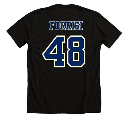 J Forrisi Shirt-Jersey, a Solid Black Blend Premium Unisex Tee (back-view)