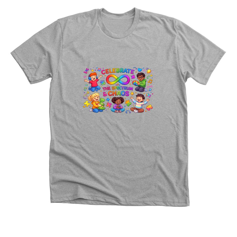 Spectrum and Chaos&nbsp;, a Athletic Heather Premium Unisex Tee