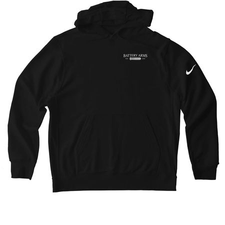 Crusader, a Black Nike Club Fleece Pullover Hoodie (back-view)