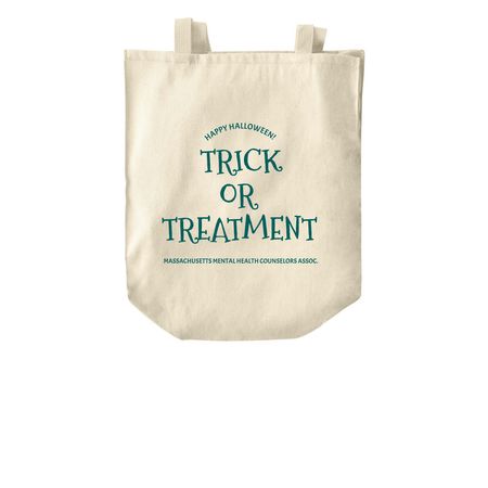 Trick or Treatment Bag, a Natural Over-the-Shoulder Shopping Tote Bag
