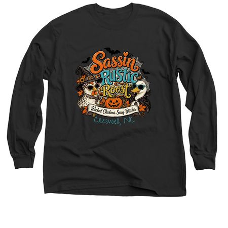 Staying SpOoOky, a Black Classic Long Sleeve Tee
