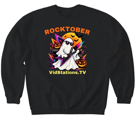 Rocktober, a Black Softstyle Crewneck Sweatshirt