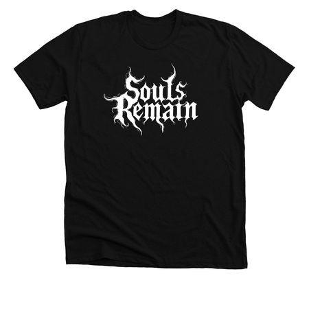 Souls Remain White Logo, a Solid Black Blend Premium Unisex Tee