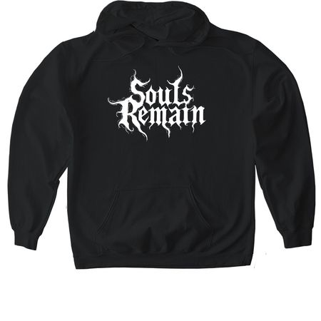 Souls Remain White Logo, a Black Gildan Softstyle Pullover Hoodie