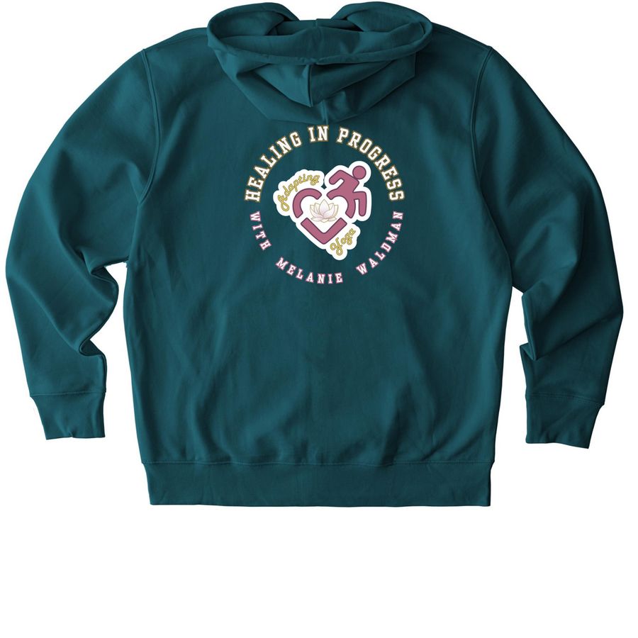 Adapting over heart, a Stargazer Stanley/Stella Unisex Cultivator 2.0 Zip Up Pullover Hoodie (back-view)
