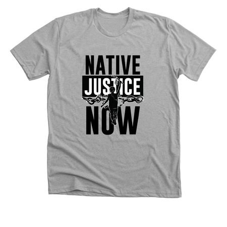 Native Justice Now, a Athletic Heather Premium Unisex Tee