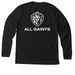 ALL SAINTS Premium Long Sleeve Tee, a Solid Black Blend Premium Long Sleeve Tee (back-view)