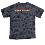 teensy tiny youth tee, a Black Youth Crystal Tie Dye Tee (back-view)