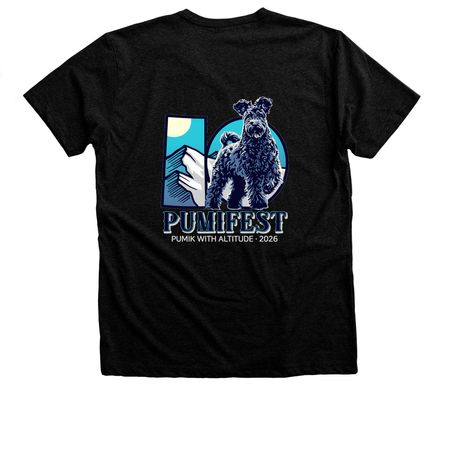Large Logo on Back, a Black Heather Premium Unisex Tee
