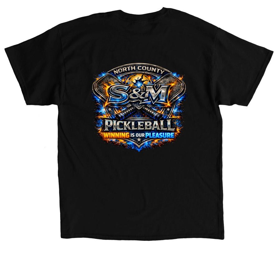 S&M Team Issue, a Black Classic Unisex Tee (back-view)