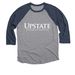 Upstate Hospital Patient Advocacy, a Vintage Navy and Premium Heather 3/4 Sleeve Baseball Tee