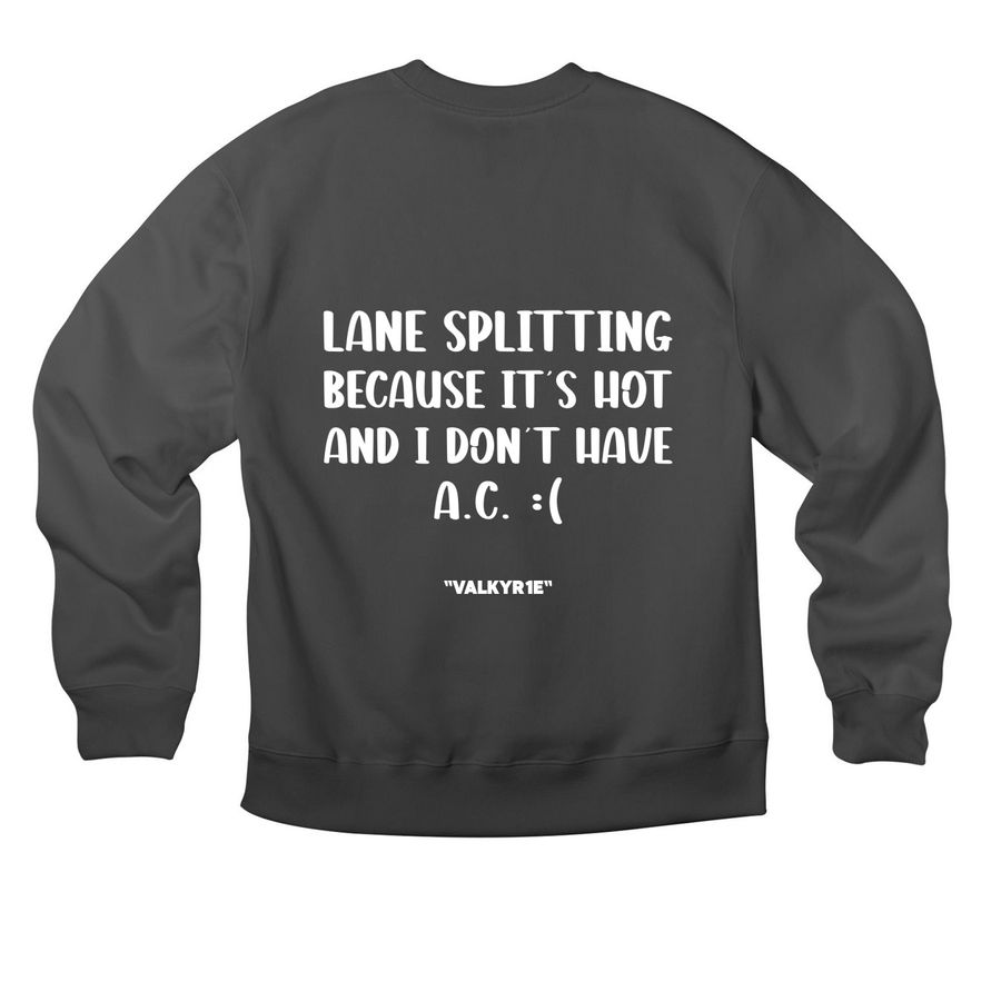 NO A.C. :(, a Asphalt Premium Heavyweight Crewneck Sweatshirt