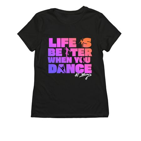 Boni's Life Is Better Tee, a Deep Black Allmade Eco Triblend Women?s Tee
