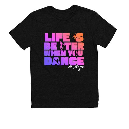 Boni's Life Is Better Tee, a Deep Black Allmade Youth Eco Triblend Tee