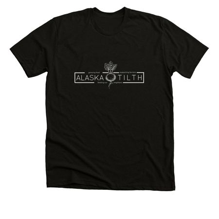 Alaska Tilth Classic Logo, a Black Heather Premium Unisex Tee