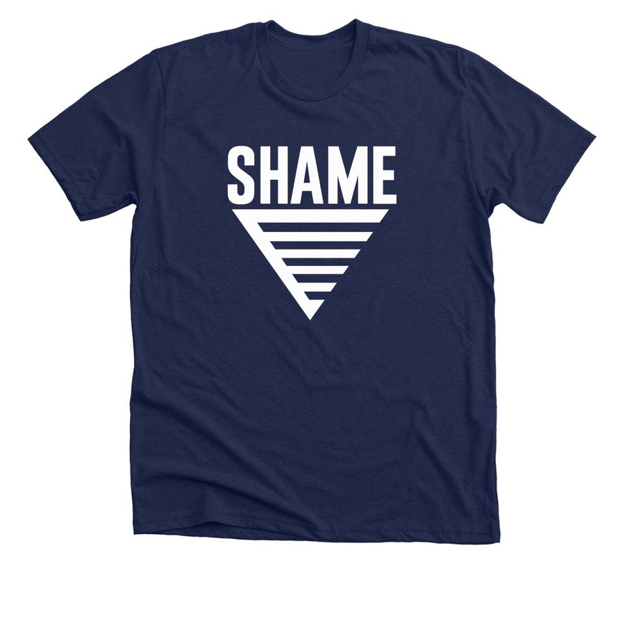 Lake Ontario Shame T Shirts, a Solid Navy Blend Premium Unisex Tee