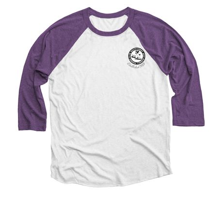 SCJRTC Hoodies and Baseball Tees, a Purple Rush and Heather White 3/4 Sleeve Baseball Tee