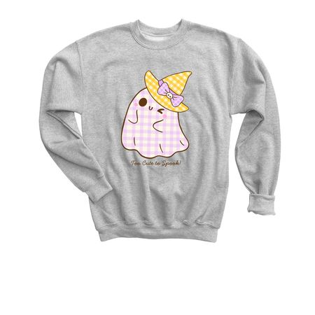 Too Cute, a Sport Grey Youth Crewneck Sweatshirt