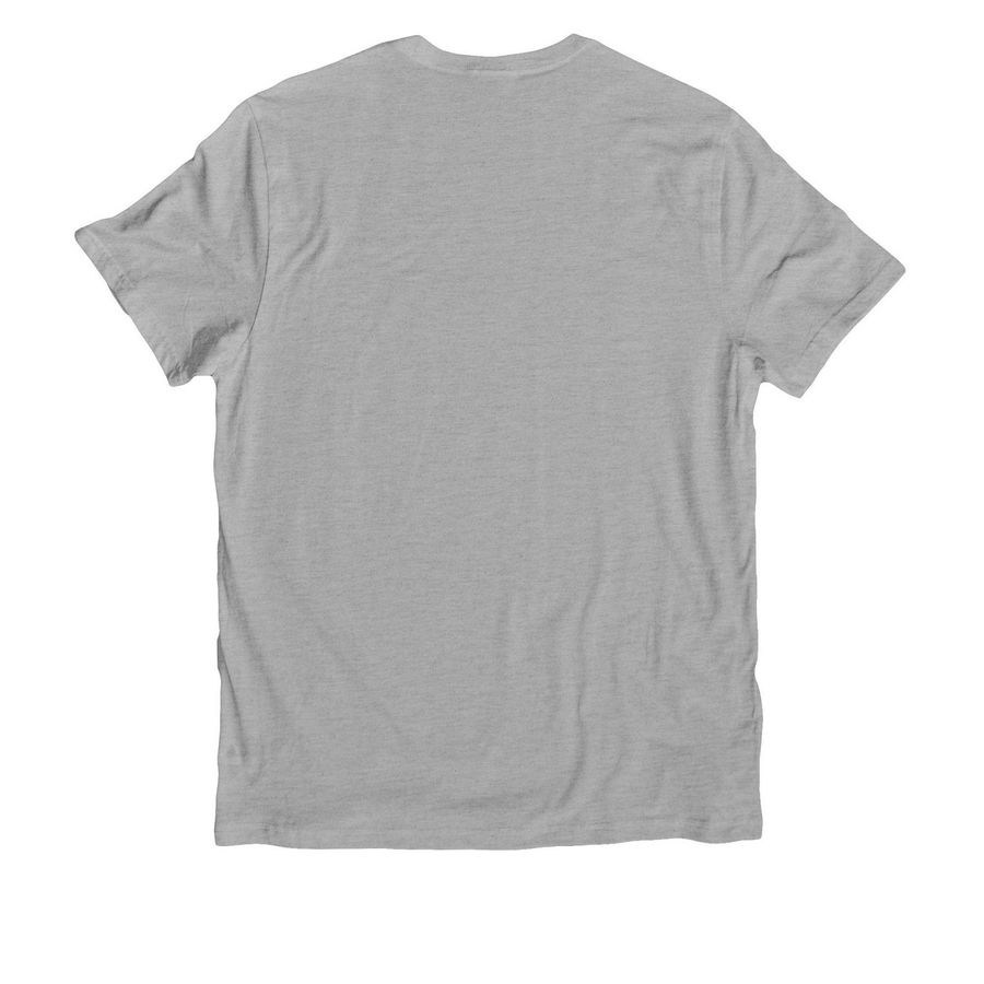 40-Year Logo in Tee-Shirt or Full-Zip Hoodie, a Granite Grey Heather Allmade Organic Cotton Unisex Tee (back-view)