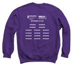 Official 2026 Walk for Epilepsy Gear, a Purple Crewneck Sweatshirt (back-view)