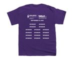 Official 2026 Walk for Epilepsy Gear, a Purple Youth Unisex Tee (back-view)
