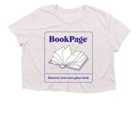 Magic of Reading Boxy Tee, a Heather Dust Women?s Flowy Cropped Tee
