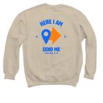 Mission-IL 2026 Beige, a Sand Crewneck Sweatshirt (back-view)