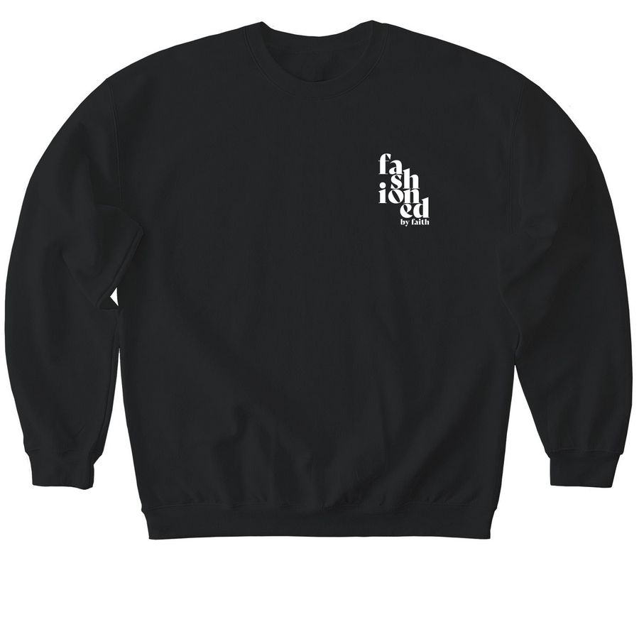 Fashioned by Faith Crewneck and Quarter Zip&nbsp;, a Black Softstyle Crewneck Sweatshirt