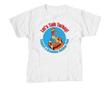 Let's Talk Turkey! White, a White Youth Unisex Tee