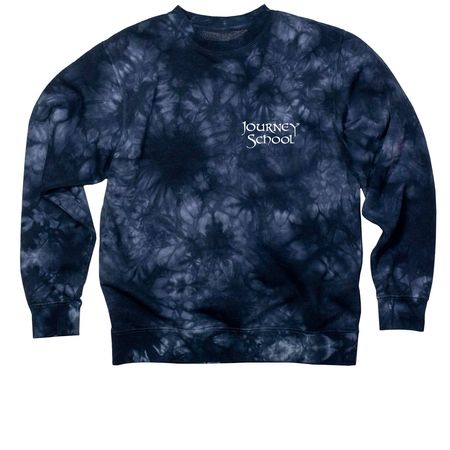 Adult Tees and Sweatshirts, a Navy Tie Dye Crewneck Sweatshirt
