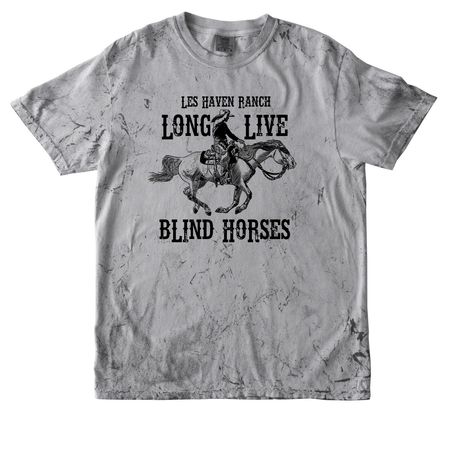Long Live Blind Horses Tie-Dye, a Smoke Comfort Colors Colorblast Tee