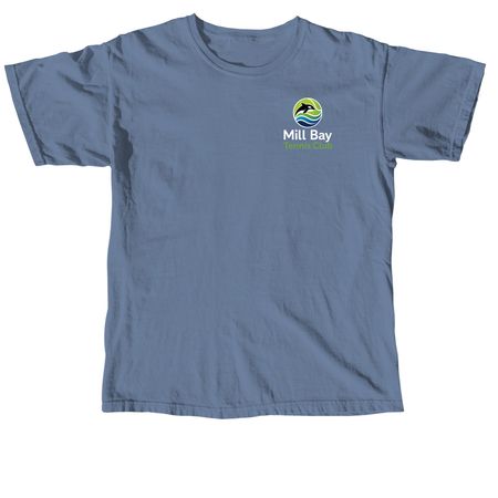 Mill Bay Tennis Club Long and Short Sleeve, a Blue Jean Comfort Colors Unisex Tee